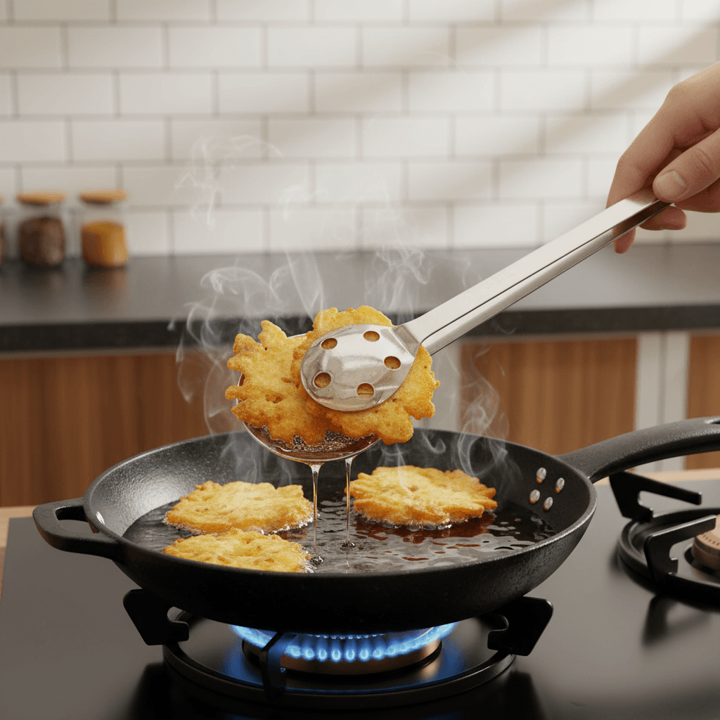 Stainless Steel Serving Tong with Oil Strainer Spoon