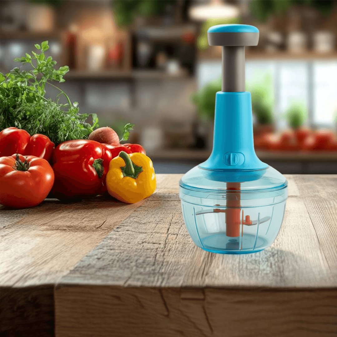 Manual Push Vegetable Chopper (Hand-Operated)