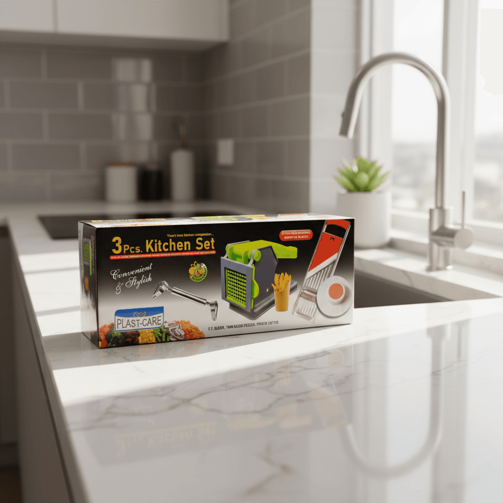 A collection of manual kitchen tools on a countertop